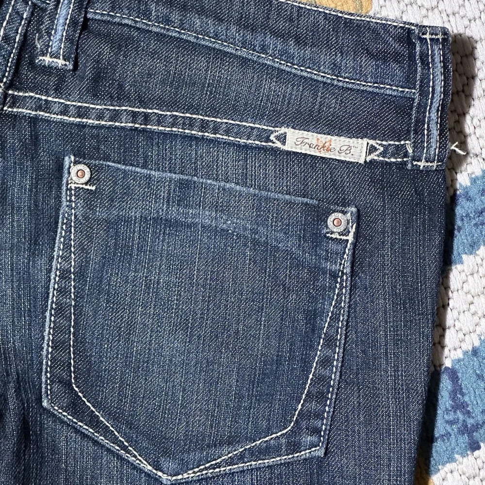 Frankie B Dark Wash Cut Off Micro Mini Low Rise Denim Shorts VTG Y2K 6 Iconic!